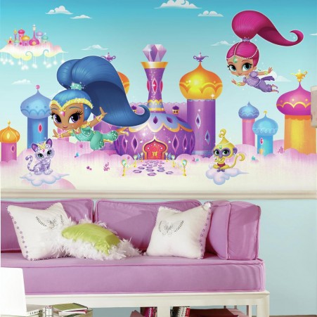Shimmer & Shine Jl1385m 6 X 10.5 Ft. Extra Large Chair Rail Prepasted Mural Ultra-strippable