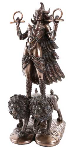 Si655 Ishtar Cold Cast Bronze Hand Polished Statue, 12 In.