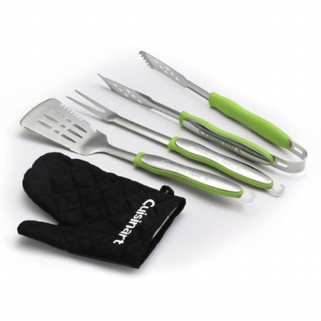 Cgs-134g 3 Piece Grill Set With Glove, Green