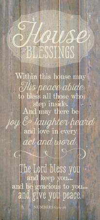 78823 Wall Plaque - New Horizons - House Blessings Wall Plaque, 5.5 X 12 In.