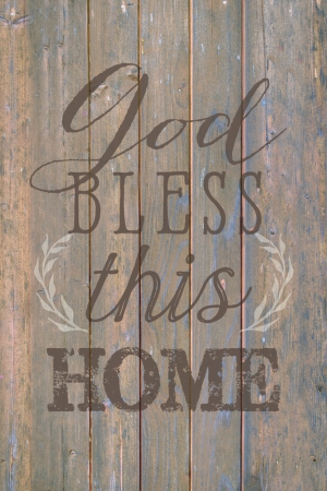 78819 New Horizons - God Bless This Home Plaque, 6 X 9 In.