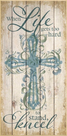 99095 Wall Plaque - Timberland Cross - When Life Wall Plaque, 6.75 X 13.625 In.
