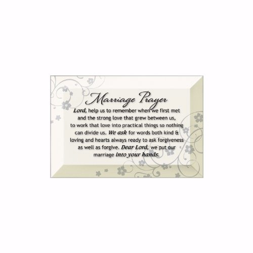 99177 Marriage Prayer Glass Plaque