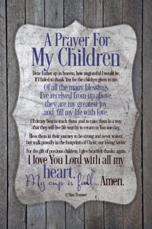 80979 New Horizons - Prayer For My Children Plaque, 6 X 9 In.