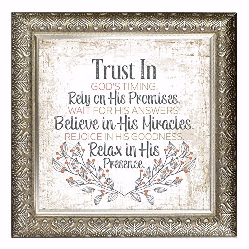 James Lawrence 90393 Inspirational Moments - Trust In Gods Timing Plaque