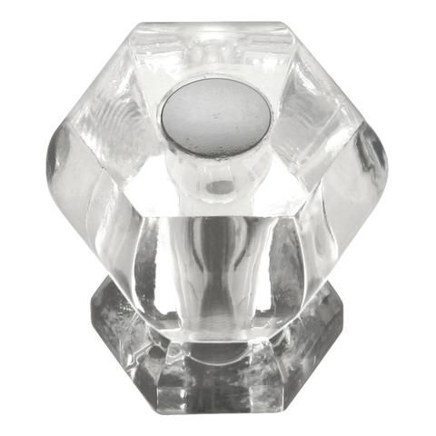 Hh74688-ca14 Crystal Palace Knob - Crysacrylic Bright Nickel, 1.18 In. Dia.