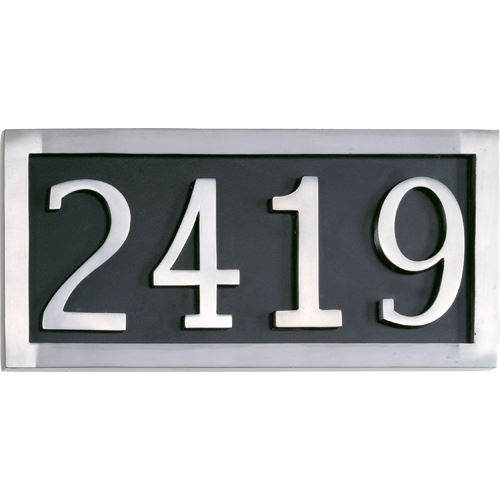 I08-p7540-627 Address Plaque For 4 Numerals - Aluminum