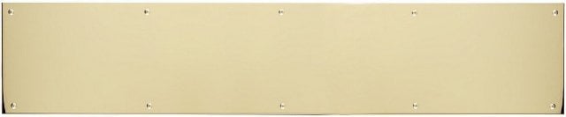 A09-p0628-605 6 X 28 In. Screw Mount Polished Brass Kick Plate