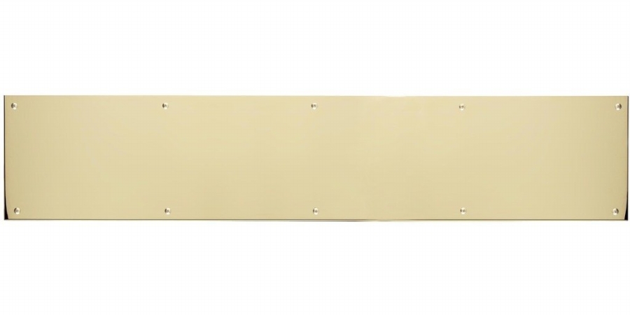 A09-p0634-605 6 X 34 In. Screw Mount Polished Brass Kick Plate