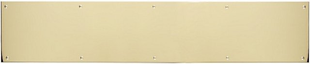 A09-p0828-605 8 X 28 In. Screw Mount Polished Brass Kick Plate