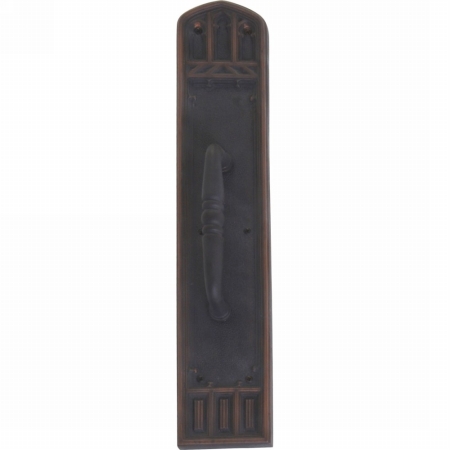 A04-p5841-cln-613vb Oxford Pull Plate With Colonial Wire Pull, Venetian Bronze Finish - 3.38 X 18 In.