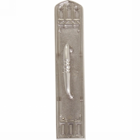 A04-p5841-cln-619 Oxford Pull Plate With Colonial Wire Pull, Satin Nickel Finish - 3.38 X 18 In.