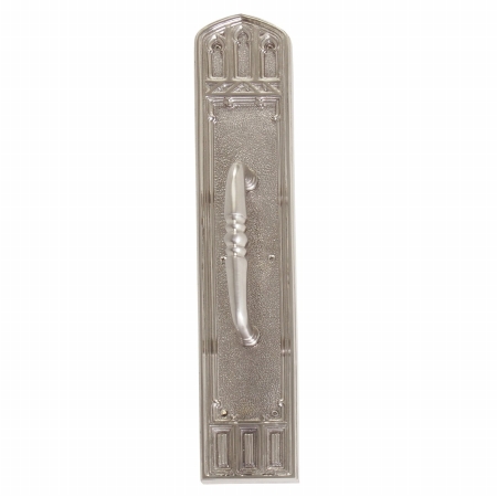 A04-p5231-cln-619 Apollo Pull Plate With Colonial Pull, Satin Nickel Finish - 3.63 X 18 In.