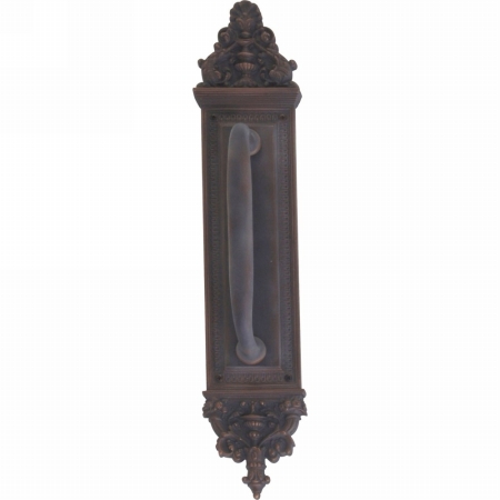 Apollo Pull Plate With Colonial Revival Pull, Venetian Bronze Finish - 3.63 X 18 In.