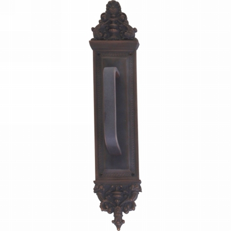 Apollo Pull Plate With Traditional Pull, Venetian Bronze Finish - 3.63 X 18 In.