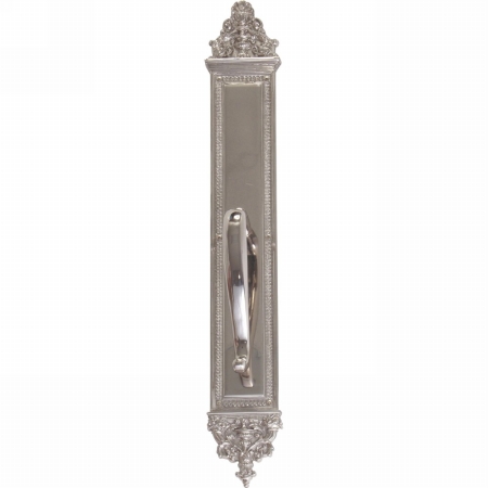A04-p5241-sgr-619 Apollo Pull Plate With S-grip Pull, Satin Nickel Finish - 3.63 X 25.5 In.