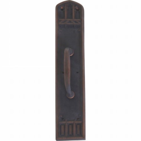 A04-p5841-rv5-613vb Oxford Pull Plate With Colonial Revival Pull, Venetian Bronze Finish - 3.38 X 18 In.