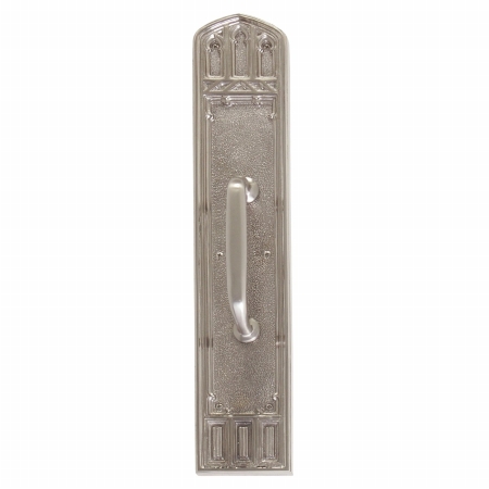 A04-p5841-rv5-619 Oxford Pull Plate With Colonial Revival Pull, Satin Nickel Finish - 3.38 X 18 In.