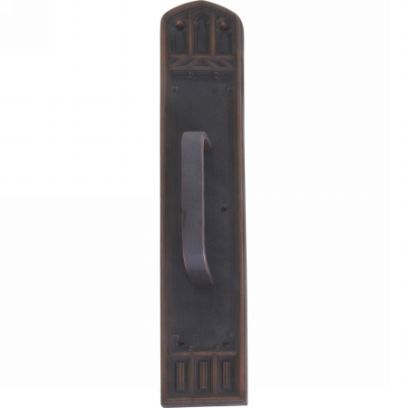 A04-p5841-trd-613vb Oxford Pull Plate With Traditional Pull, Venetian Bronze Finish - 3.38 X 18 In.