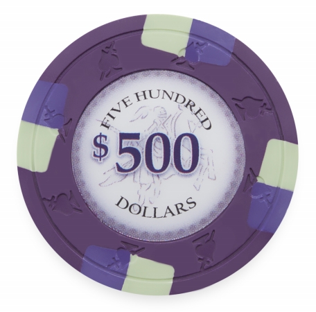 Cppk-$500*25 13.5 G Poker Knights Chips , Roll Of 25 - Dollar 500