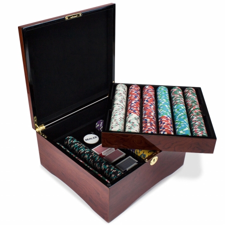 Cppk-750m Claysmith Gaming Poker Knights Chip Set, Mahogany - 750 Count