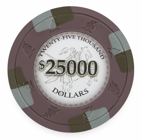 Cppk-$25000*25 13.5 G Poker Knights, Dollar 25,000 - Roll Of 25