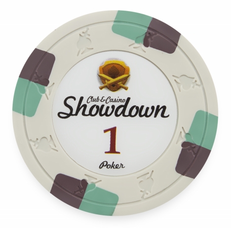 Cpsd-$1*25 13.5 G Showdown Poker Chip, Dollar 1 - Roll Of 25