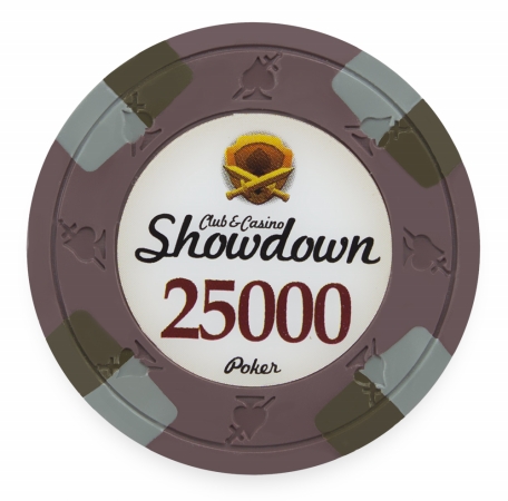 Cpsd-$25000*25 13.5 G Showdown Poker Chip, Dollar 25,000 - Roll Of 25