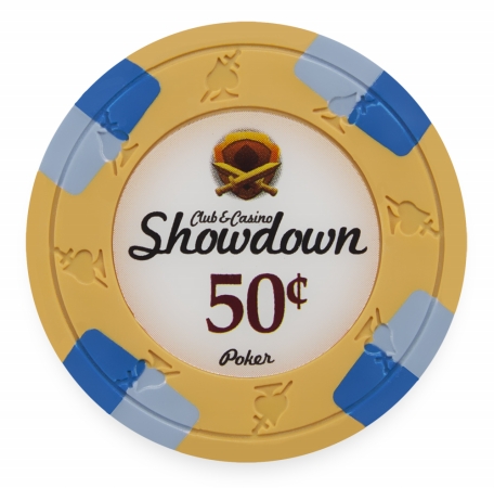Cpsd-50c*25 13.5 G Showdown Poker Chip, Dollar 0.50 - Roll Of 25