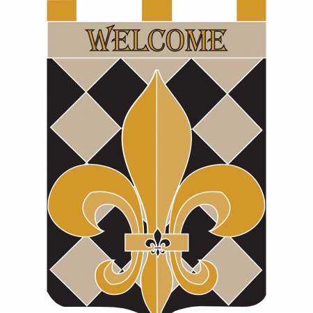 UPC 743211001816 product image for Jozie B 181 Classic Fleur De Lis Applique Flag Large | upcitemdb.com