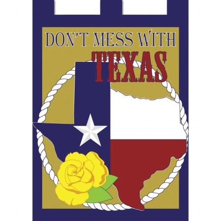 238 Dont Mess W Texas Applique Flag, Large