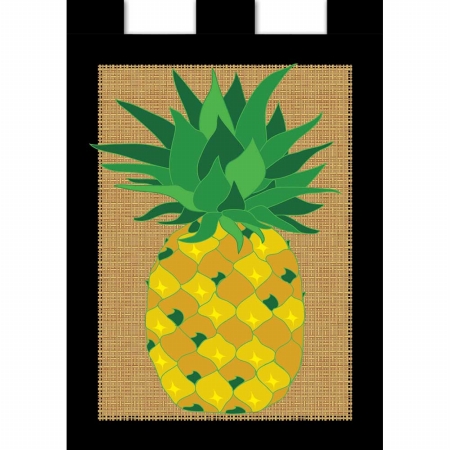 805 Burlap Pineapple Flag, Large