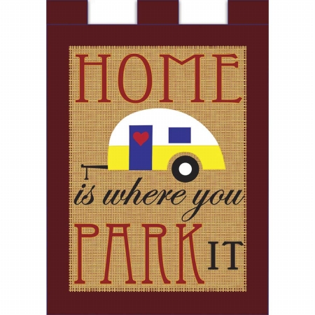 842 Home Is Where You Park It Flag, Large