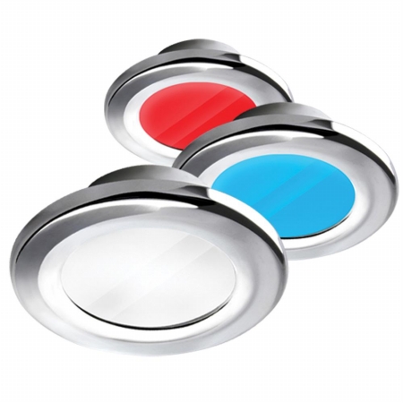 Apeiron A3120 Screw Mount Light - Red, Cool White & Blue - Brushed Nickel