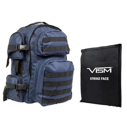 Bscbl2911-a Tactical Backpack With One 10 X 12 In. Square Panels, Blue & Black