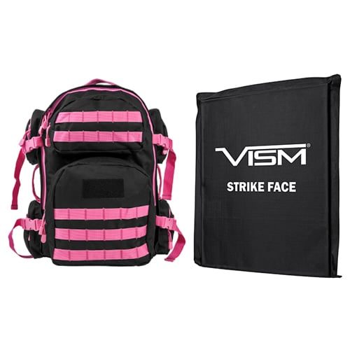 Bscbpk2911-a Tactical Backpack With One 10 X 12 In. Square Panels, Black & Pink