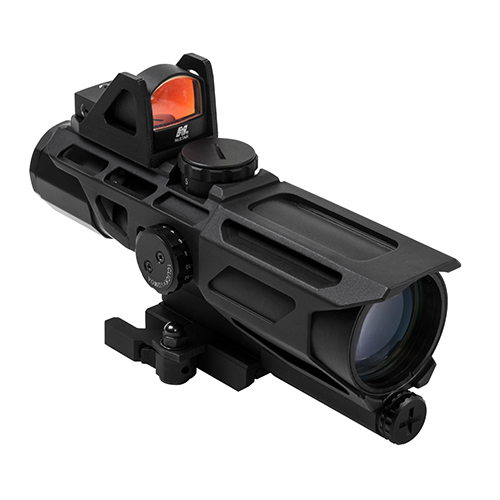 USS Gen3 Red Micro Dot P4 Reticle Red & Blue Illuminated Green Laser Scope