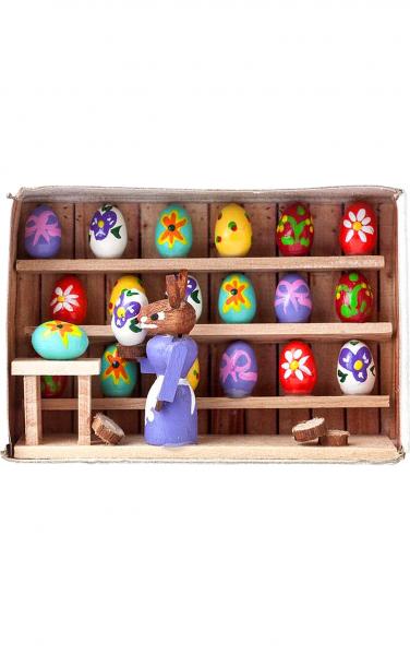 028-153 Dregeno Matchbox - Easter Eggs With Brightly Colored Designs