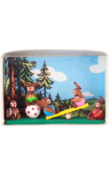 028-161 Dregeno Matchbox - Bunny Children Playing In The Forest