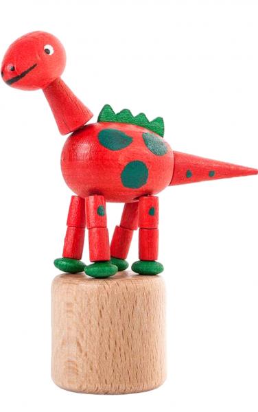 105-024 Dregeno Push Toy - Wobbly Red Dinosaur