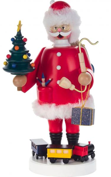 146-252 Dregeno Incense Burner - Santa Claus With A Small Tree & Toy Train
