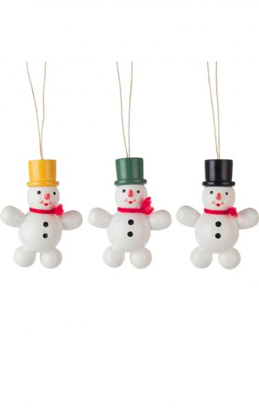 199-317 2 X 1.375 X 75 In. Dregeno Ornament - Snowmen In Assorted Hats, Set Of 3