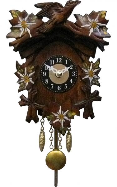 0125-8qp Engstler Battery-operated Clock White Flowers With Music & Chimes