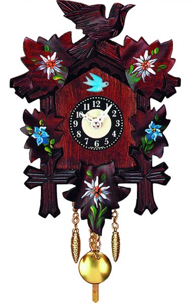 0126-10qp Engstler Battery-operated Clock Various Flowers With Music & Chimes