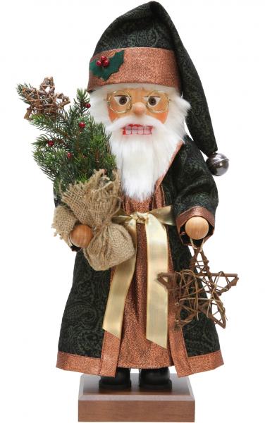 0-434 Christian Ulbricht Nutcracker - Woodland Santa Claus Holding A Small Tree