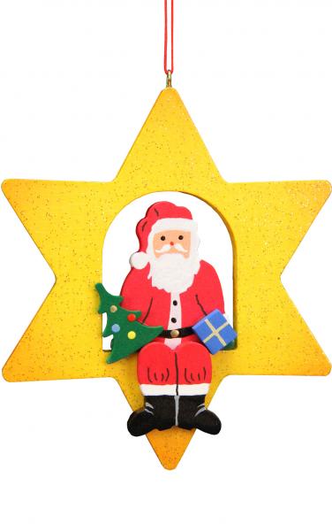 10-0622 Christian Ulbricht Hanging Ornament - Santa Claus Sitting On A Star