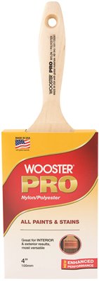 H2145-4 Wooster Pro Nylon / Polyester Flat Brush 4 In.