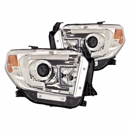 Yangson Cws-2039c2 Chrome Projector Head Lamps With Rings For 2014 To 2016 Toyota Tundra