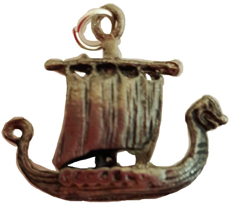 Aviks Viking Ship Amulet Pendant