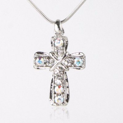 James Lawrence 80032 Necklace - Eden Merry - Crystal Cross, 18 In.